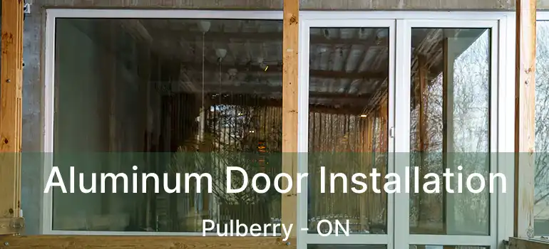  Aluminum Door Installation Pulberry - ON
