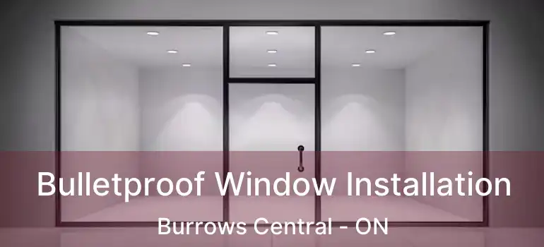  Bulletproof Window Installation Burrows Central - ON