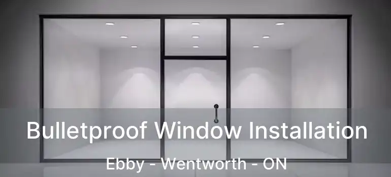  Bulletproof Window Installation Ebby - Wentworth - ON