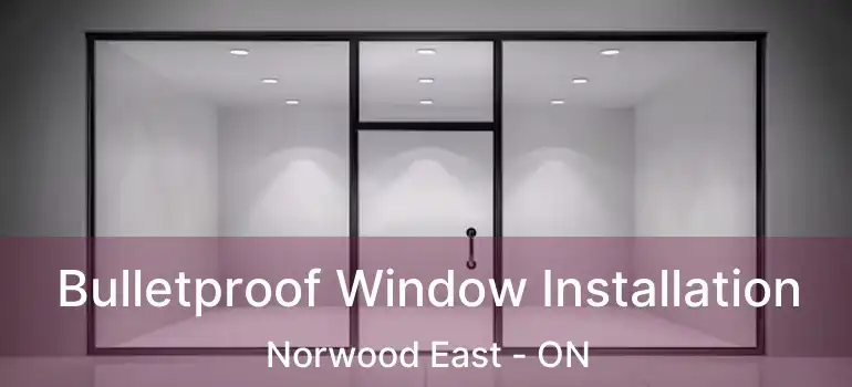  Bulletproof Window Installation Norwood East - ON