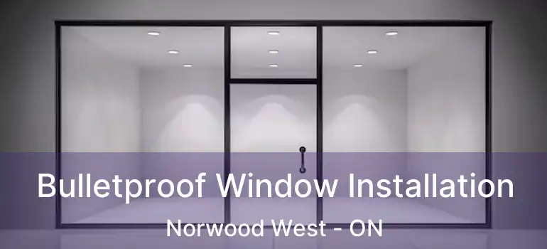  Bulletproof Window Installation Norwood West - ON