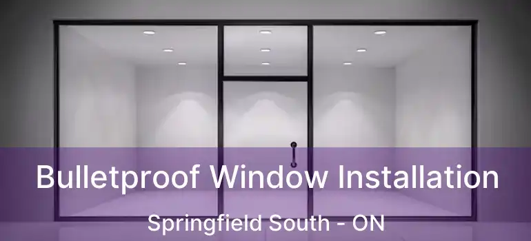  Bulletproof Window Installation Springfield South - ON