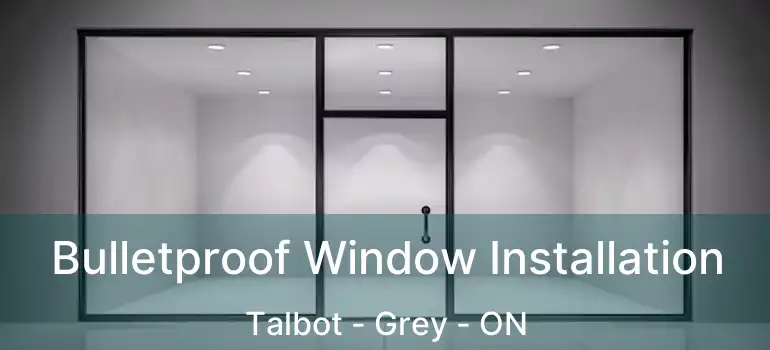  Bulletproof Window Installation Talbot - Grey - ON