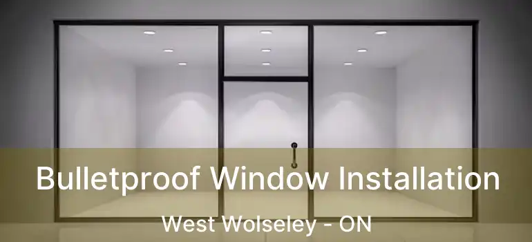  Bulletproof Window Installation West Wolseley - ON
