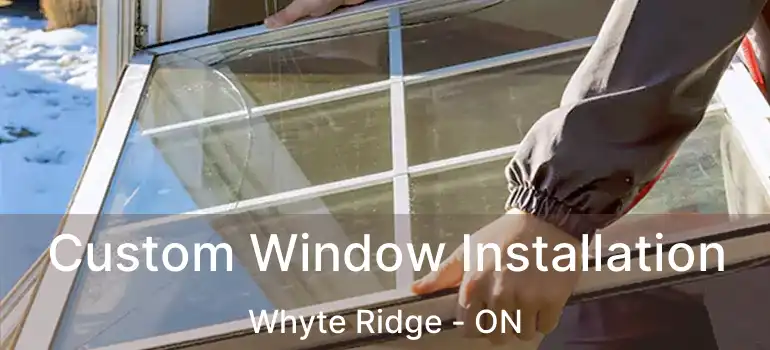  Custom Window Installation Whyte Ridge - ON