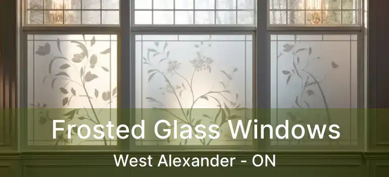  Frosted Glass Windows West Alexander - ON