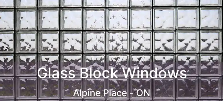  Glass Block Windows Alpine Place - ON