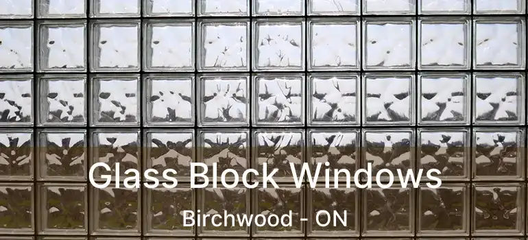  Glass Block Windows Birchwood - ON
