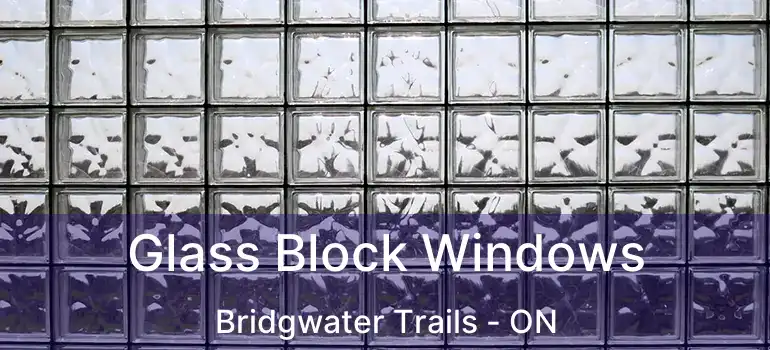  Glass Block Windows Bridgwater Trails - ON