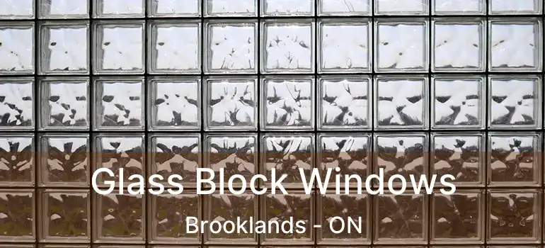  Glass Block Windows Brooklands - ON