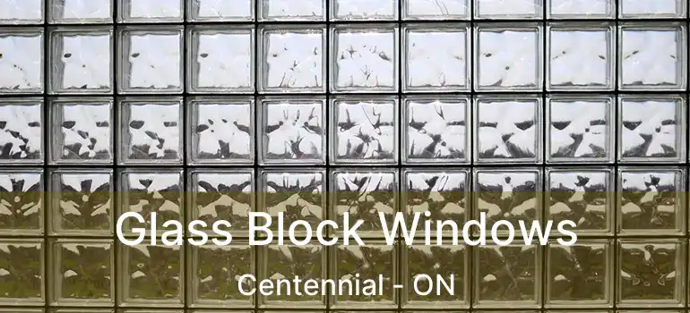  Glass Block Windows Centennial - ON