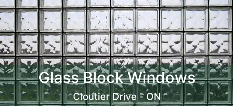  Glass Block Windows Cloutier Drive - ON