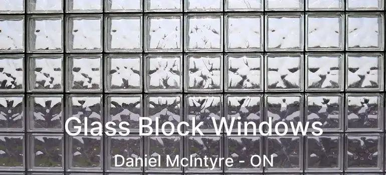  Glass Block Windows Daniel McIntyre - ON