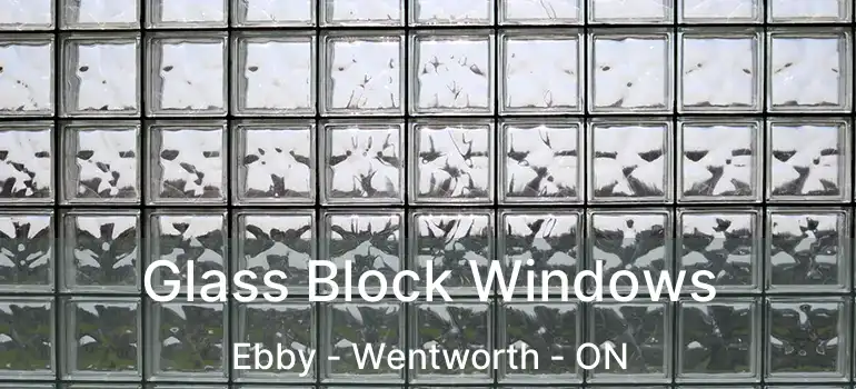  Glass Block Windows Ebby - Wentworth - ON