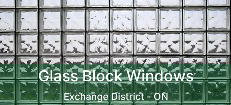  Glass Block Windows Exchange District - ON