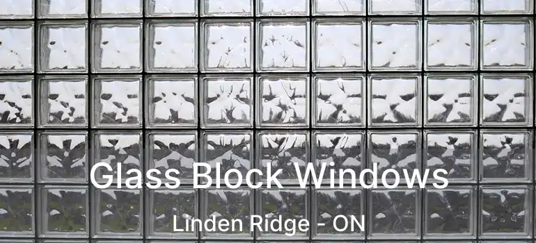  Glass Block Windows Linden Ridge - ON