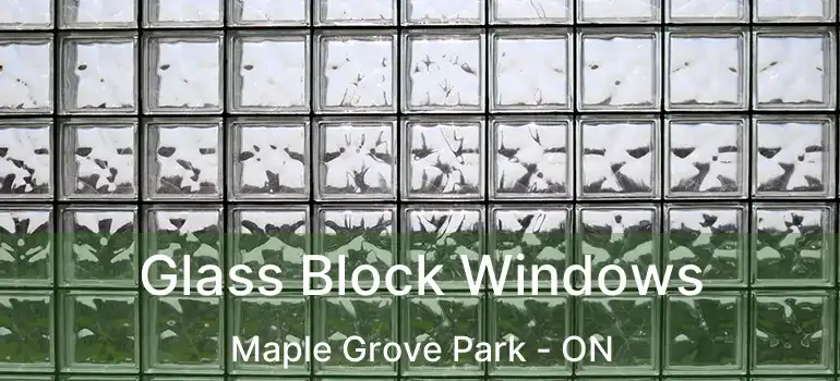  Glass Block Windows Maple Grove Park - ON