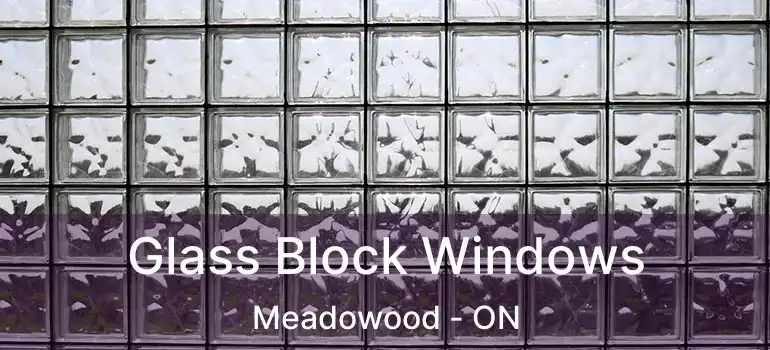  Glass Block Windows Meadowood - ON