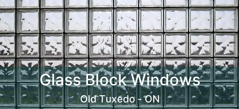  Glass Block Windows Old Tuxedo - ON