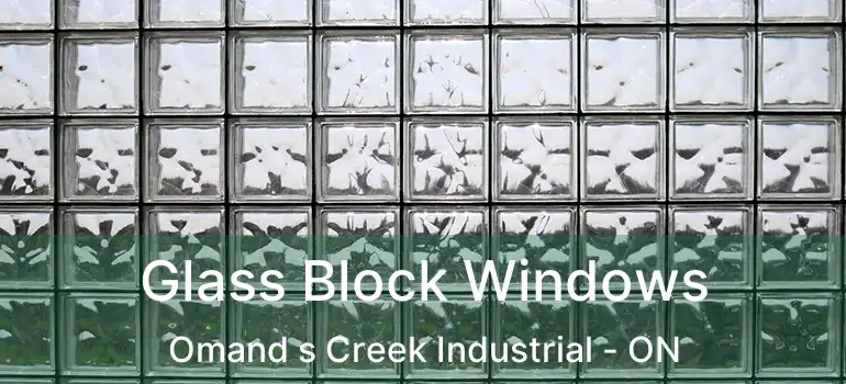  Glass Block Windows Omand s Creek Industrial - ON