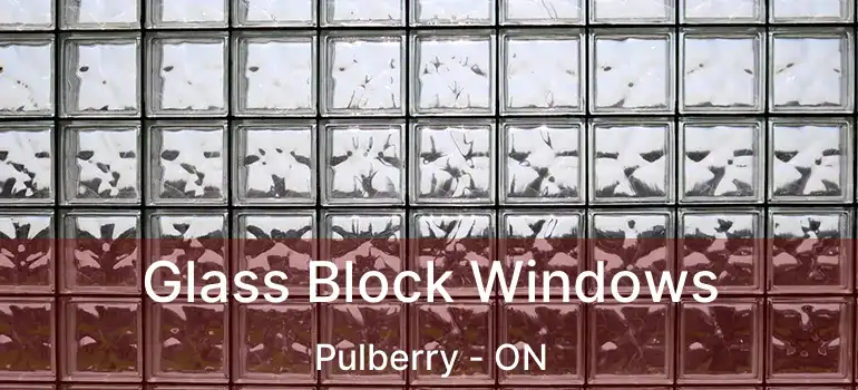  Glass Block Windows Pulberry - ON