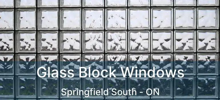  Glass Block Windows Springfield South - ON