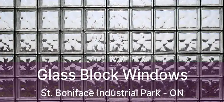  Glass Block Windows St. Boniface Industrial Park - ON