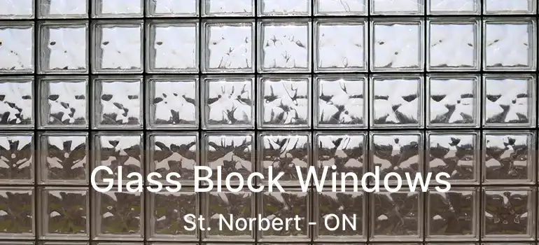  Glass Block Windows St. Norbert - ON