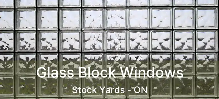  Glass Block Windows Stock Yards - ON