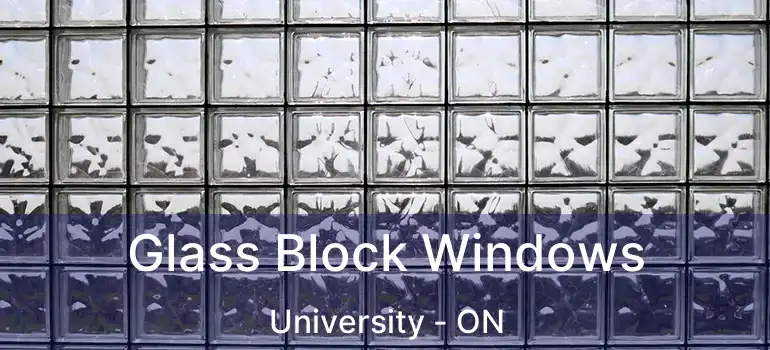  Glass Block Windows University - ON