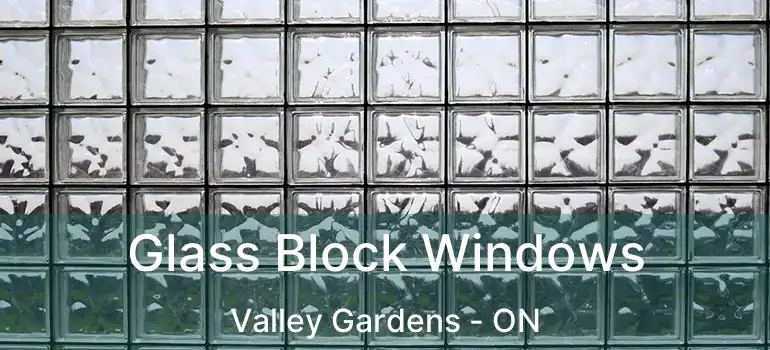  Glass Block Windows Valley Gardens - ON