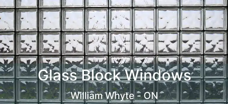  Glass Block Windows William Whyte - ON