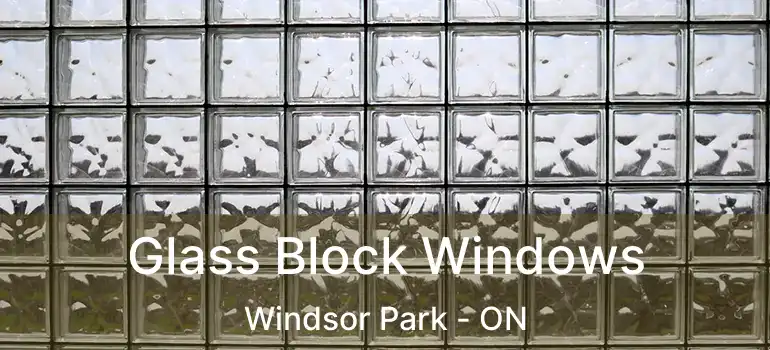  Glass Block Windows Windsor Park - ON