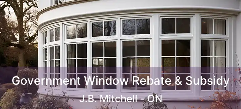  Government Window Rebate & Subsidy J.B. Mitchell - ON
