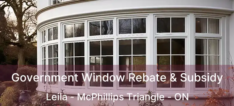  Government Window Rebate & Subsidy Leila - McPhillips Triangle - ON