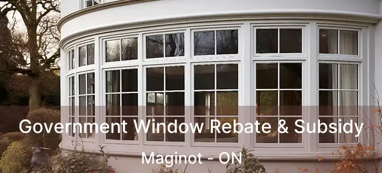  Government Window Rebate & Subsidy Maginot - ON