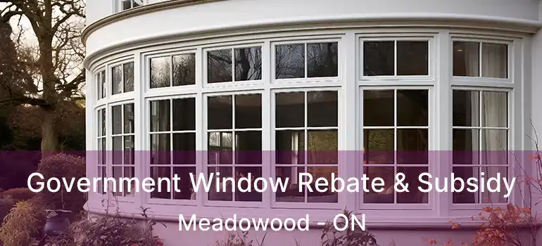  Government Window Rebate & Subsidy Meadowood - ON
