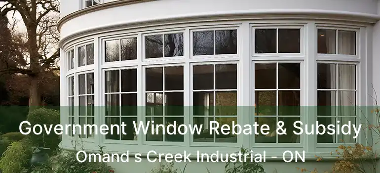  Government Window Rebate & Subsidy Omand s Creek Industrial - ON
