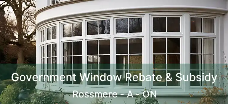  Government Window Rebate & Subsidy Rossmere - A - ON