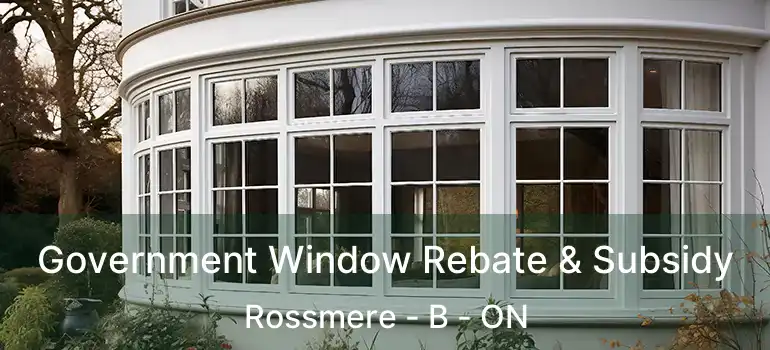  Government Window Rebate & Subsidy Rossmere - B - ON