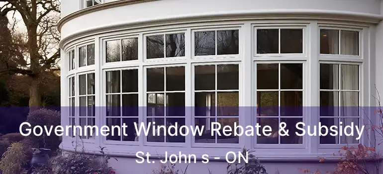  Government Window Rebate & Subsidy St. John s - ON