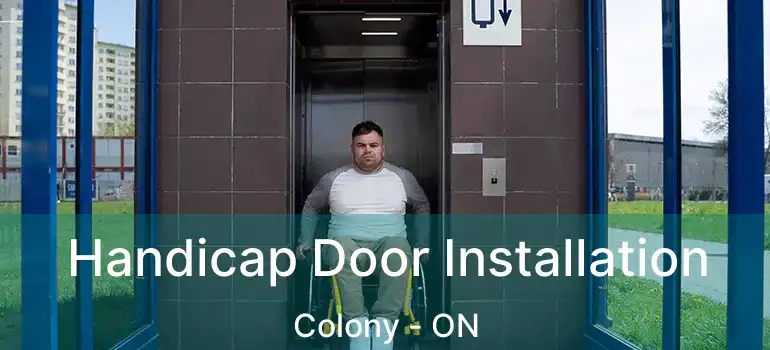  Handicap Door Installation Colony - ON
