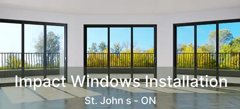  Impact Windows Installation St. John s - ON