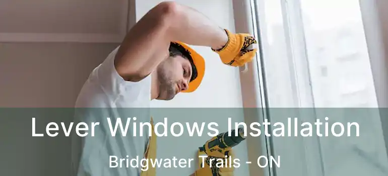  Lever Windows Installation Bridgwater Trails - ON