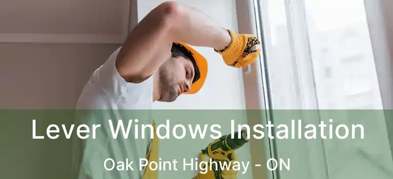  Lever Windows Installation Oak Point Highway - ON