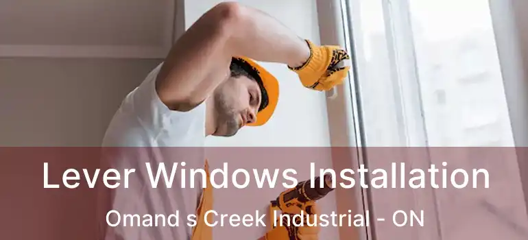  Lever Windows Installation Omand s Creek Industrial - ON