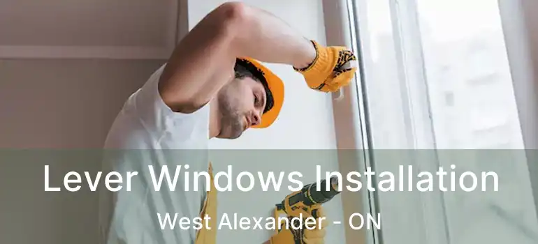  Lever Windows Installation West Alexander - ON