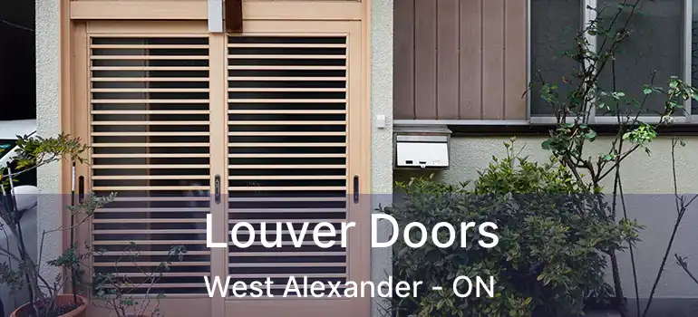  Louver Doors West Alexander - ON
