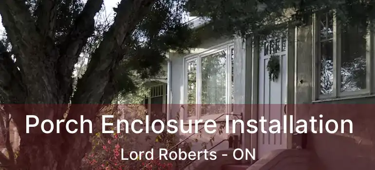  Porch Enclosure Installation Lord Roberts - ON