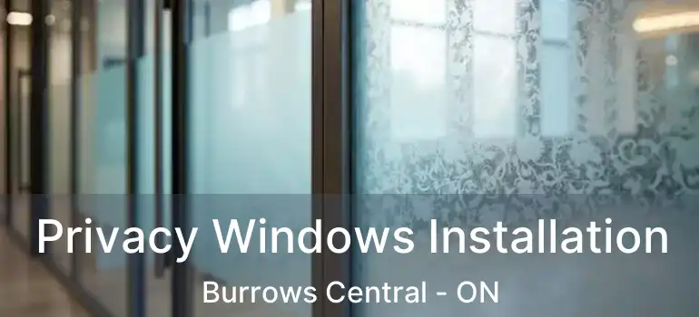  Privacy Windows Installation Burrows Central - ON